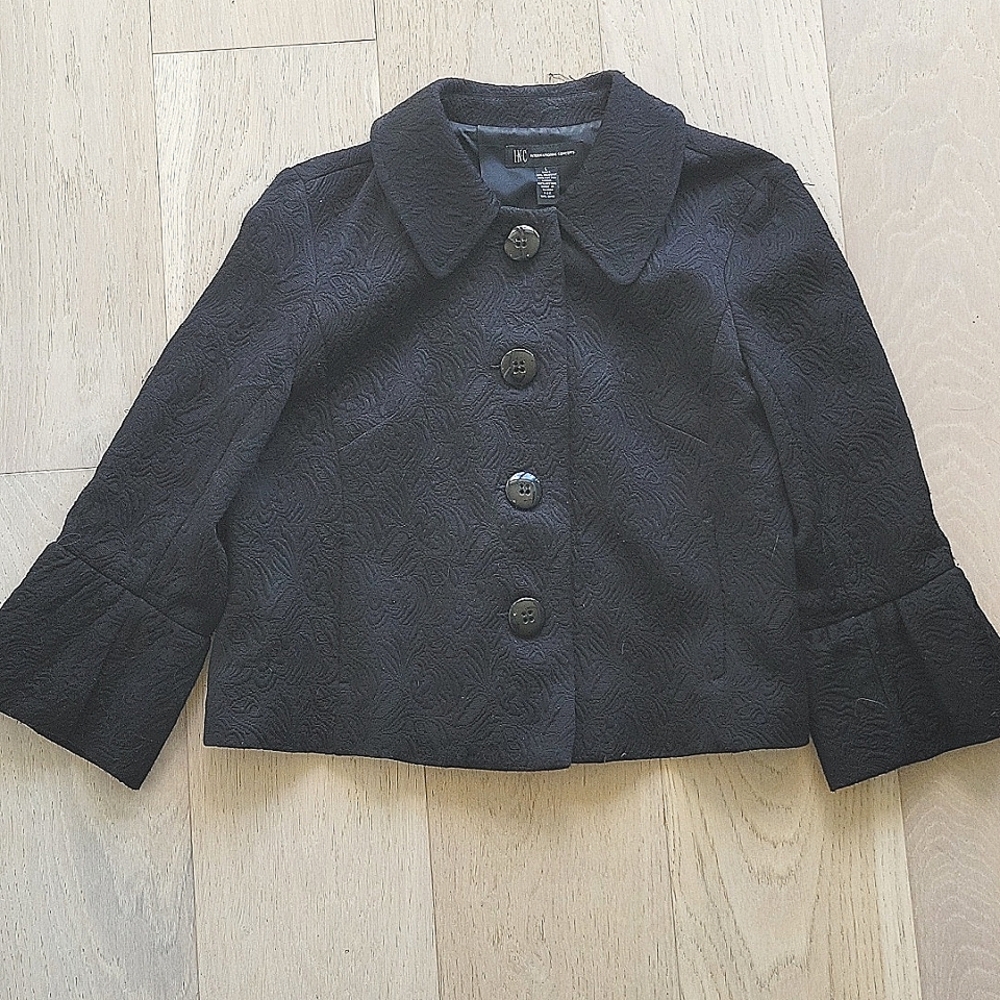 INC Black Bolo Jacket